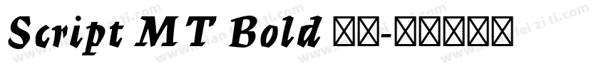 Script MT Bold 粗体字体转换